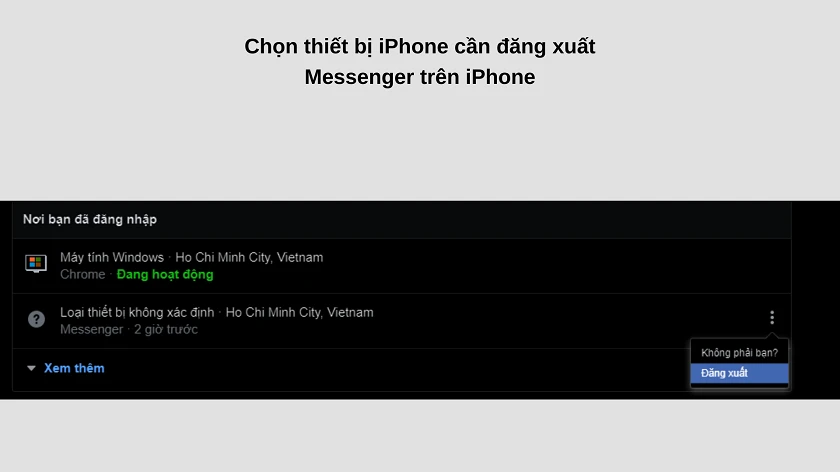 Cách thoát Messenger trên iPhone bằng trình duyệt web