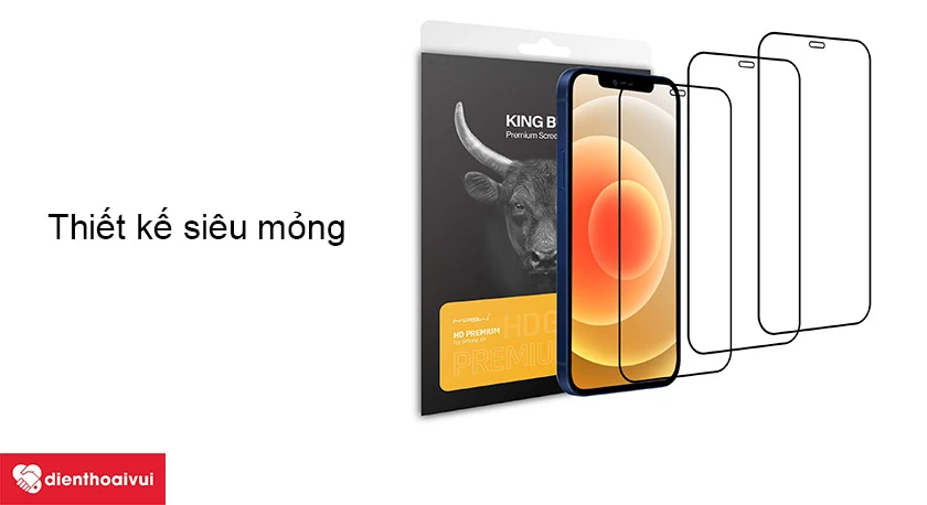 Kính cường lực Mipow KingBull HD Premium iPhone 13 / 13 Pro
