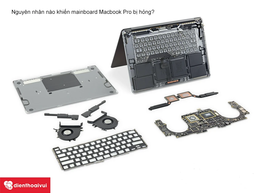 Nguyên nhân nào khiến mainboard Macbook Pro 16-Inch 2019 bị hư hỏng?