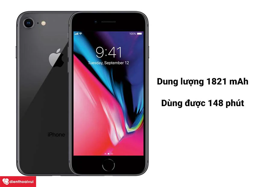 Pin iPhone 8 chính hãng Apple có dung lượng bao nhiêu mAh?