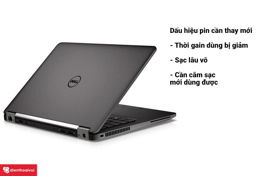 Dấu hiệu pin laptop Dell Inspiron 5480 bị chai và cần thay mới