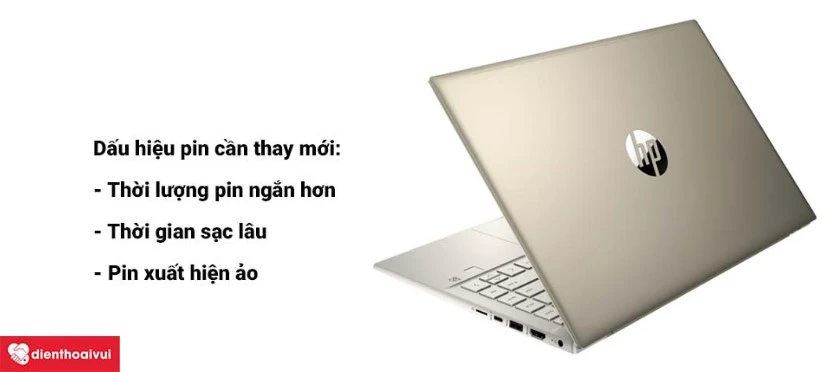 Dấu hiệu pin laptop HP Elitebook 740 G1 bị chai và cần thay mới