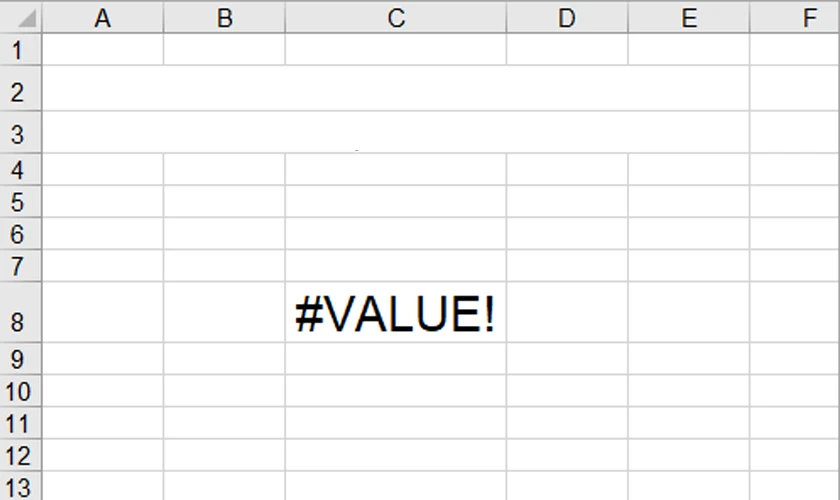 công thức báo lỗi #value trong excel là gì