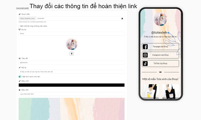 cập nhật những thông tin tiểu sử