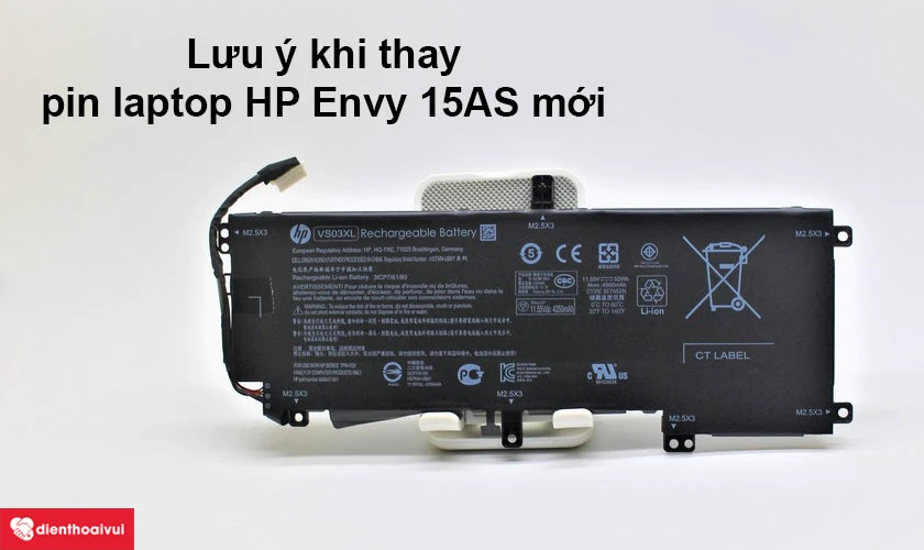 Các trường hợp cần thay pin laptop HP Envy 15AS