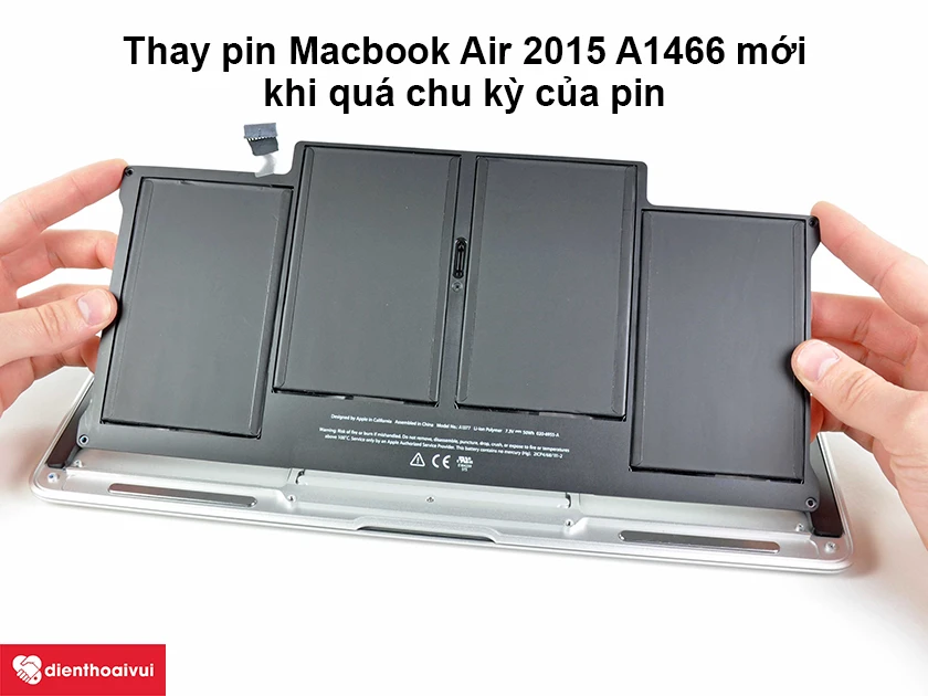 Thay pin Pisen chính hãng Macbook Air 2015 A1466