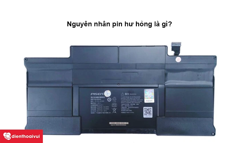 Thay pin Pisen Macbook Air 2012