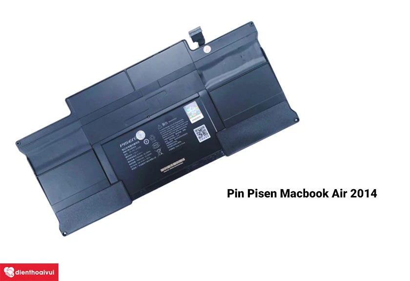 Thay pin chính hãng Pisen Macbook Air 2014 tại Hà Nội và TP.HCM
