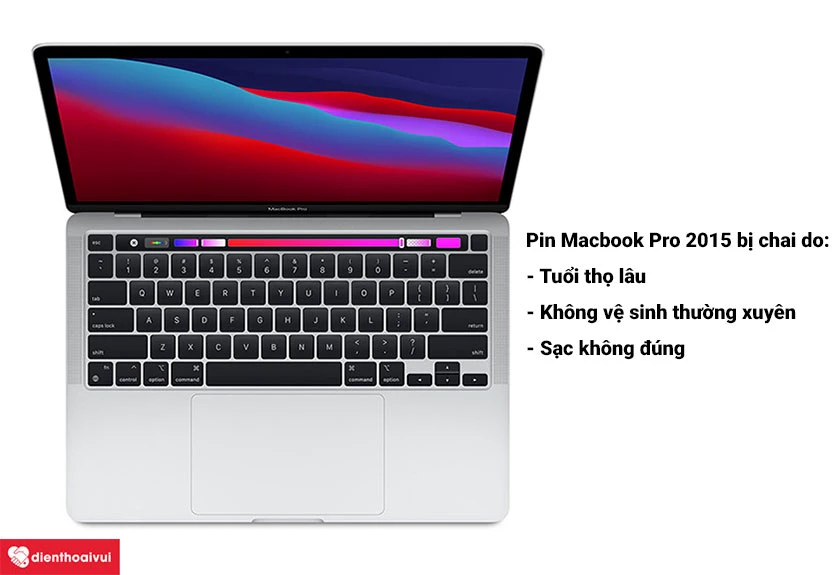Pin Pisen Macbook Pro 2015 bị hư và cần thay mới - Nguyên nhân, dấu hiệu là gì?