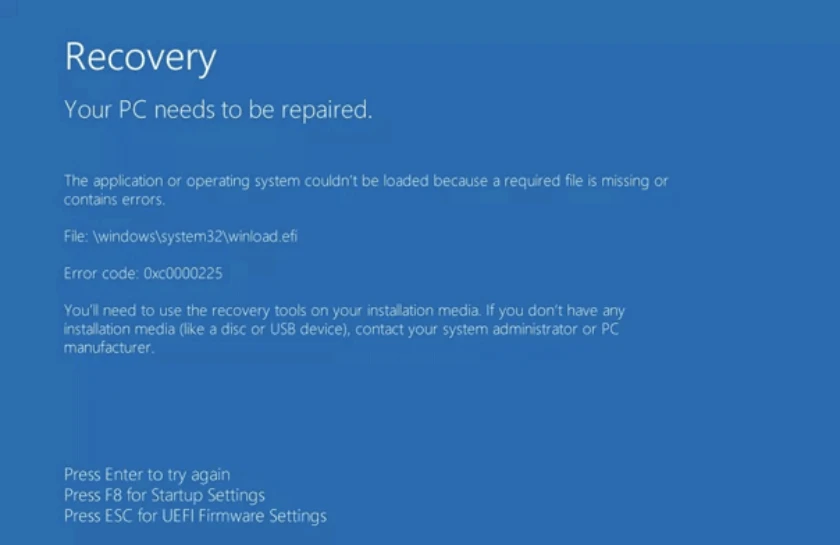 Winload exe missing là lỗi gì?  