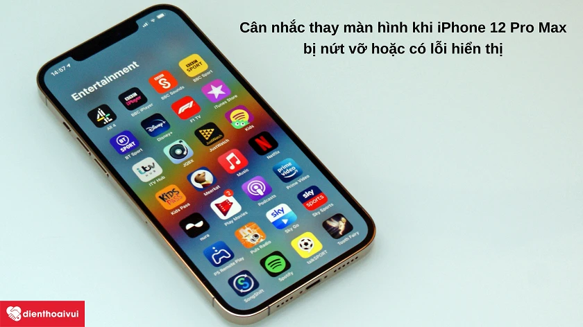 Trường hợp nào buộc thay mới màn hình cho iPhone 12 Pro Max?