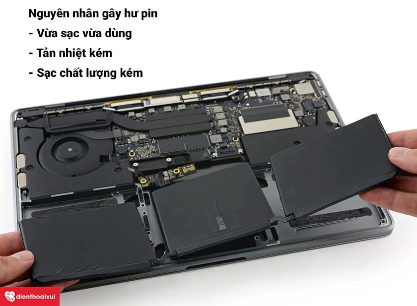 nguyên nhân dẫn đến việc Thay pin chính hãng Pisen MacBook (12-inch, 2016) - A1534