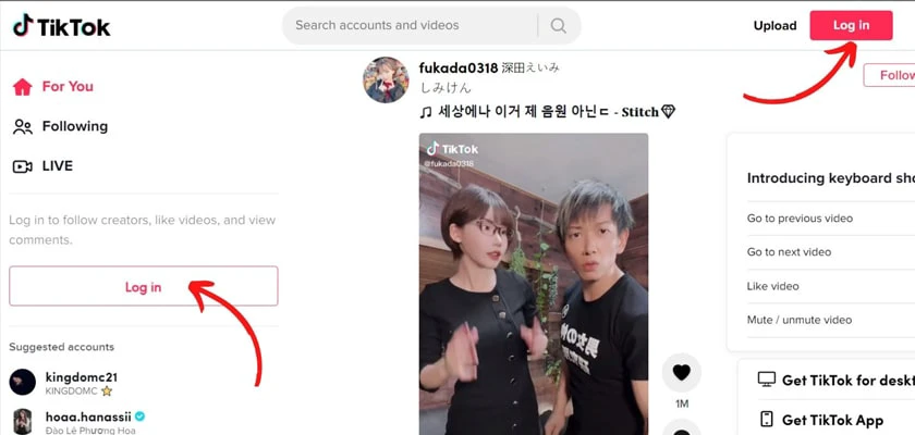 Cách đăng nhập Tik Tok bằng máy tính
