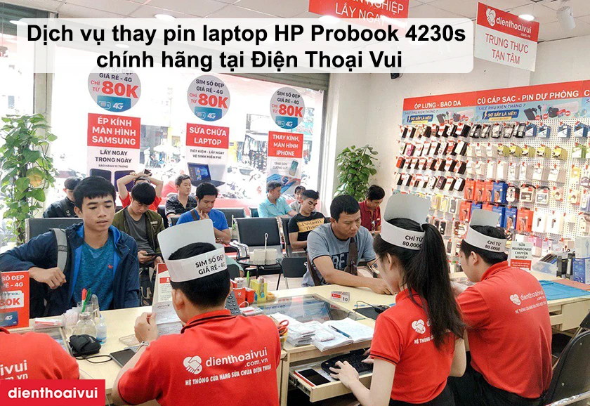 Dịch vụ thay pin laptop HP chất lượng tại Điện Thoại Vui