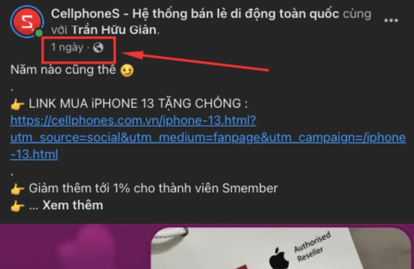 Truy cập vào bài đăng gốc