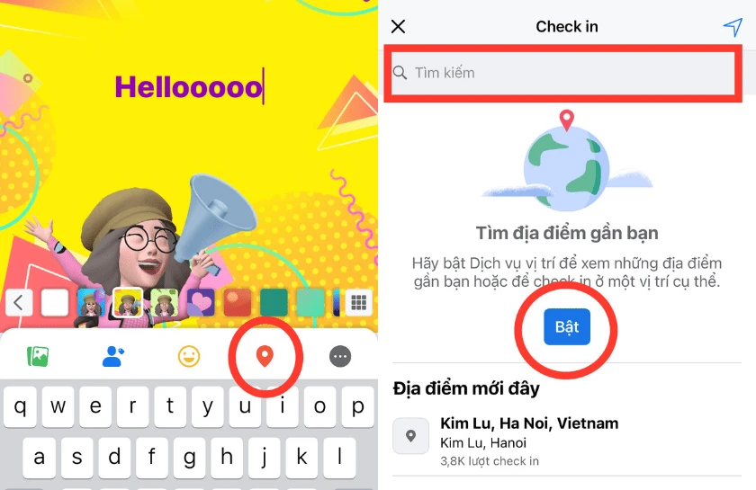 Thêm địa chỉ check in