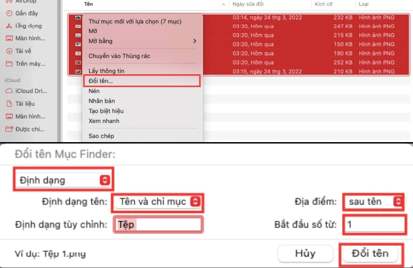 Đặt tên nhiều thư mục cùng lúc theo số thứ tự