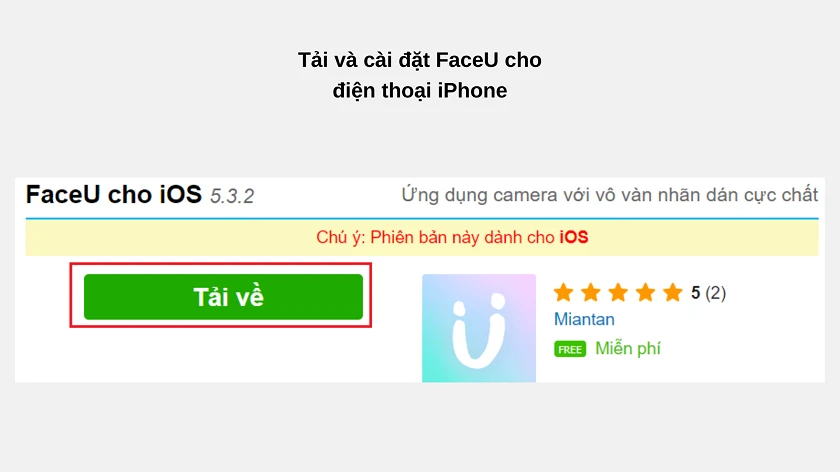 Cách tải app chụp ảnh FaceU trên iPhone, iOS