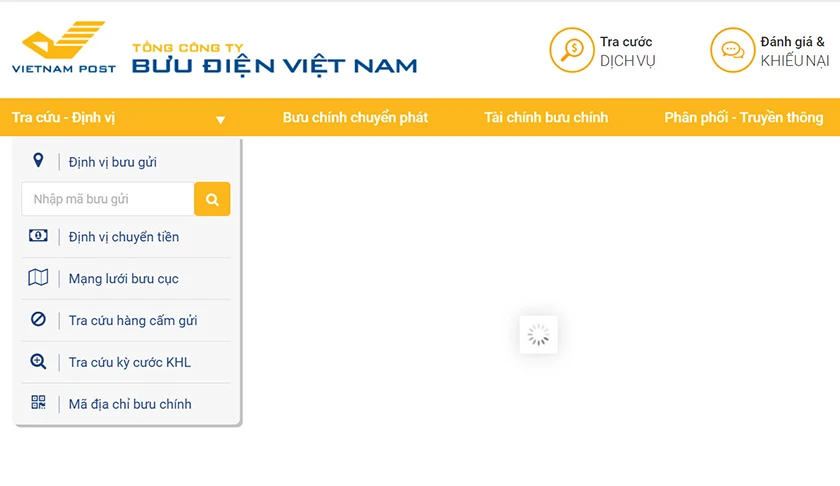 Vietnam Post tra cứu vận đơn