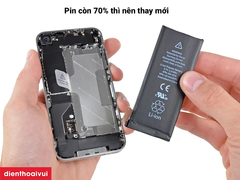Thay pin iPhone 6s Plus dung lượng cực đại Orizin