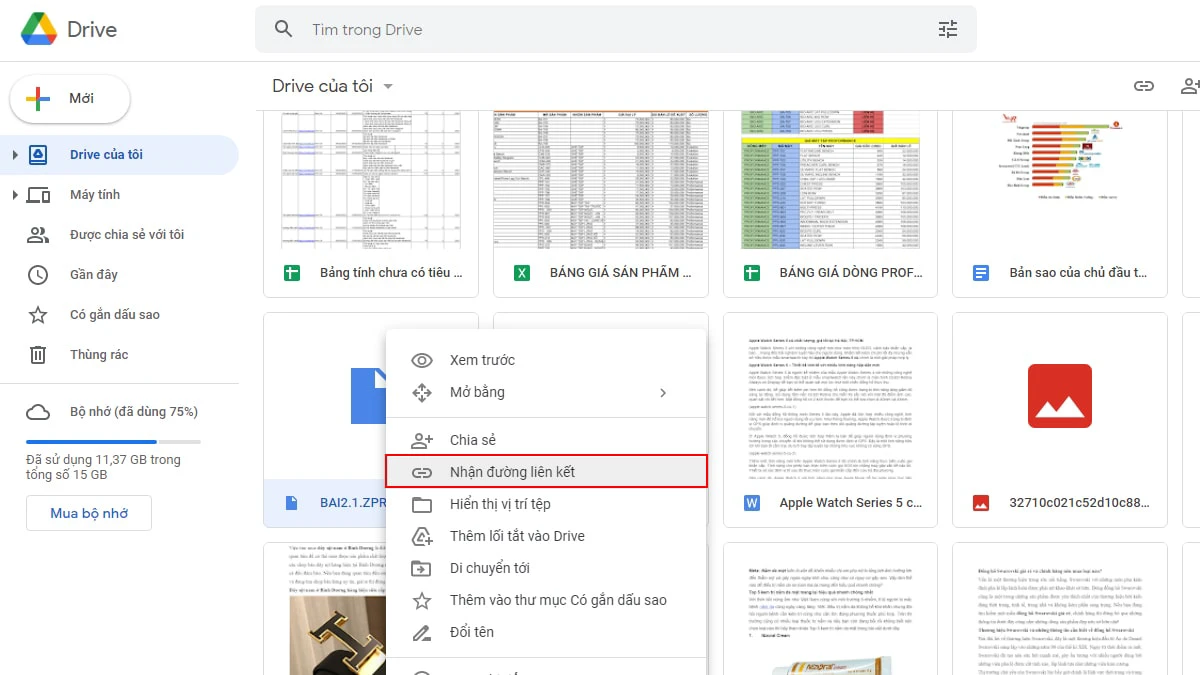 Hướng dẫn chia sẻ file trên google drive trên máy tính, laptop