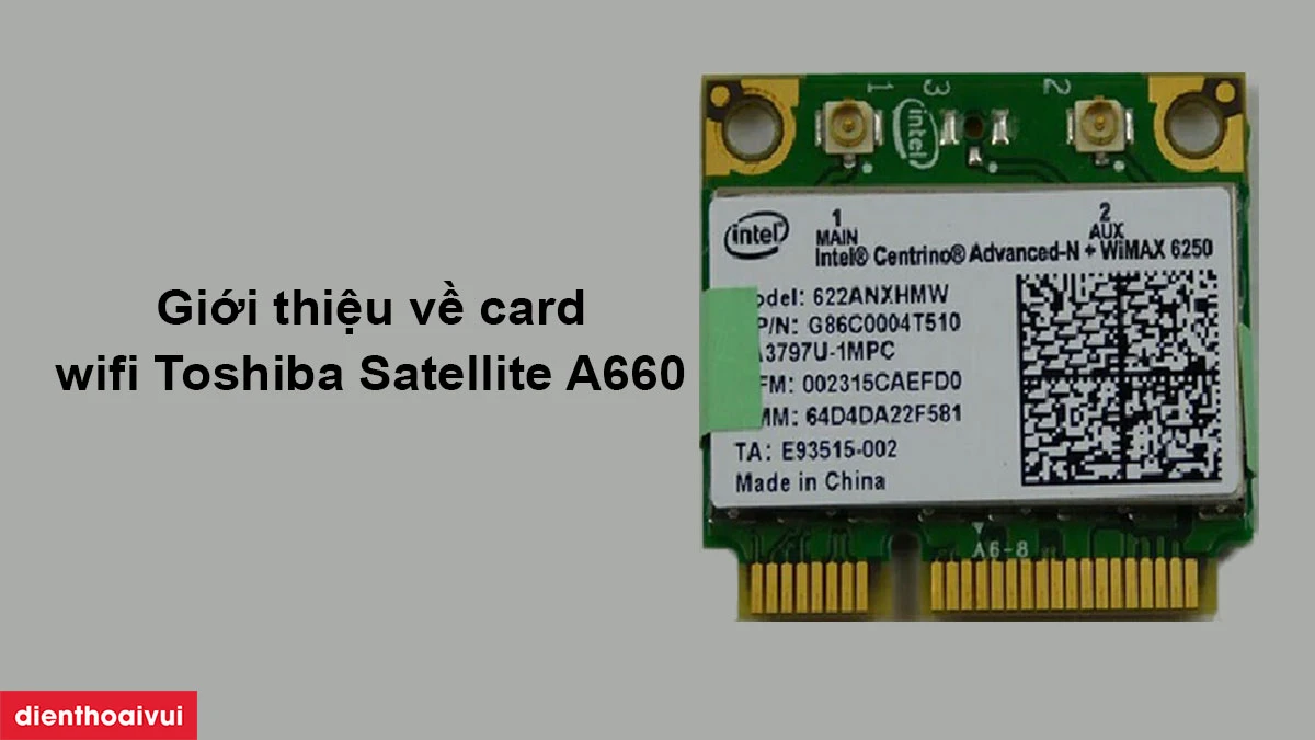 Giới thiệu về card Wifi Toshiba Satellite A660