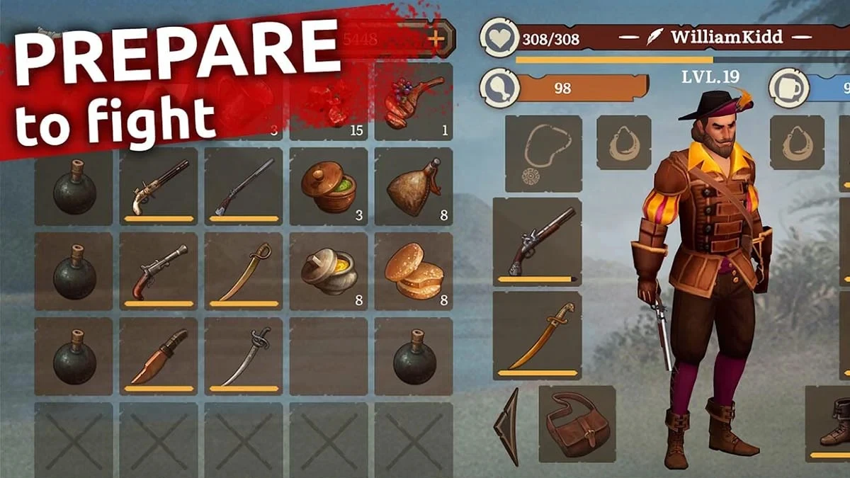 Game sinh tồn Mutiny: Pirate Survival RPG