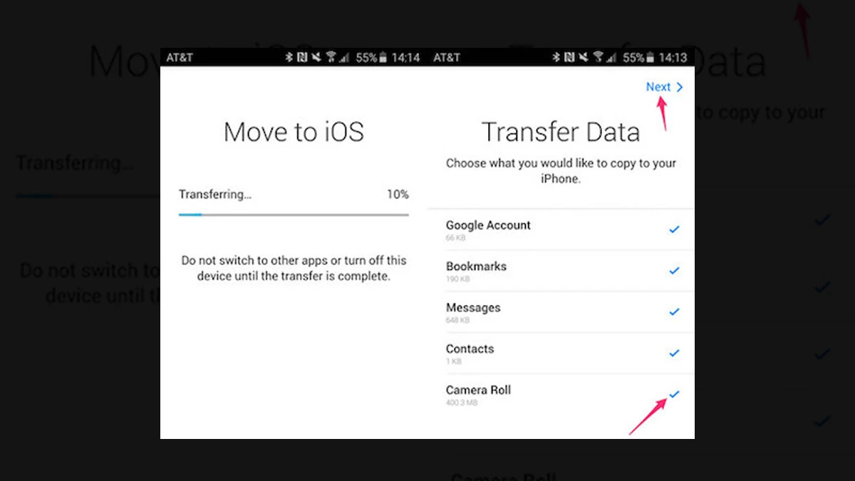 Hướng dẫn chuyển tin nhắn từ Android sang iPhone