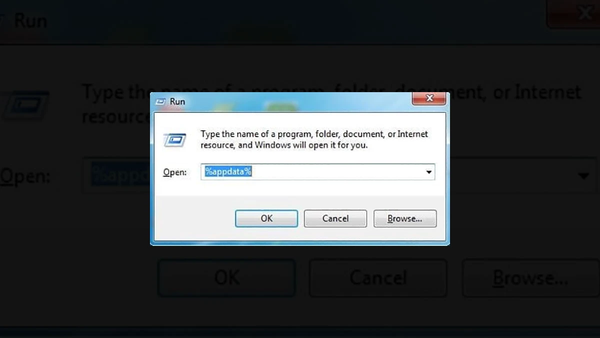 gõ %appdata%