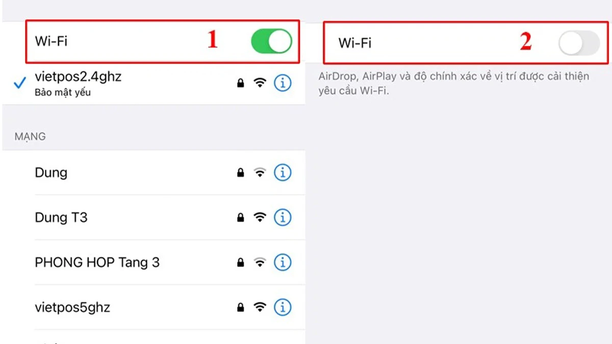 Cách tắt tự bật WiFi trên iPhone