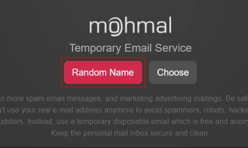 tạo gmail ảo nhanh không cần số điện thoại với mohmal