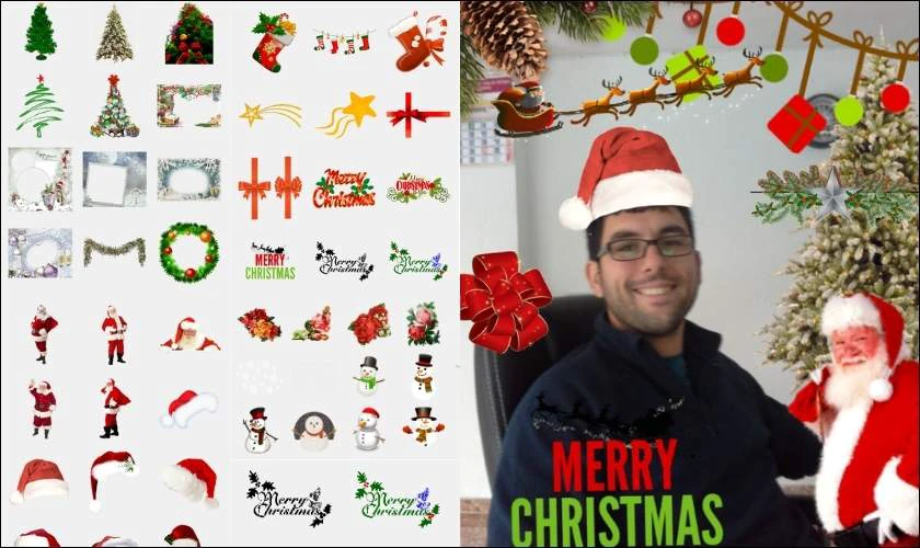 Merry Christmas Photo Stickers , app chỉnh ảnh giáng sinh dễ thương