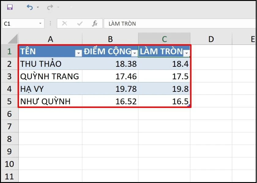 Cách tạo bảng trong Excel