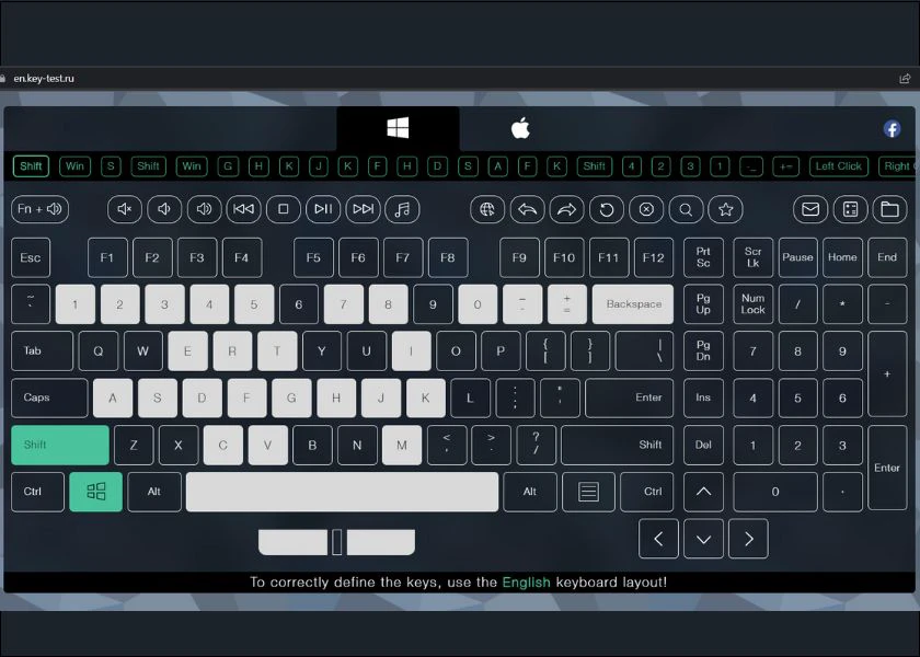 test keyboard online tại en.key-test.ru