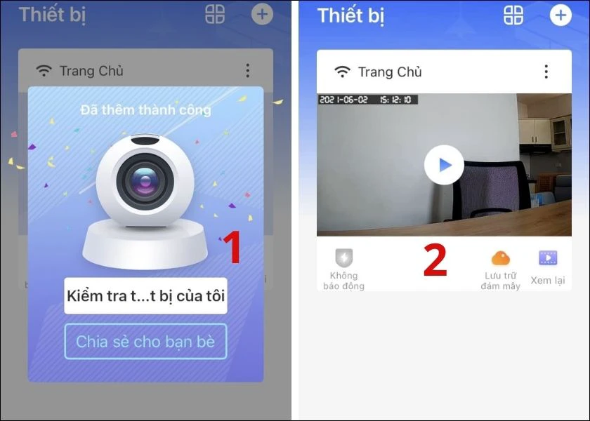 thành công kết nối camera với điện thoại nhờ app yoosee