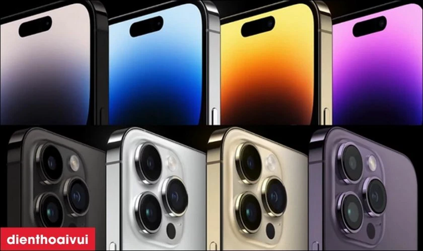 các phiêm bản màu sắc có trên iphone 14 pro max