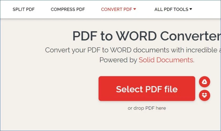 nhấn vào select pdf file