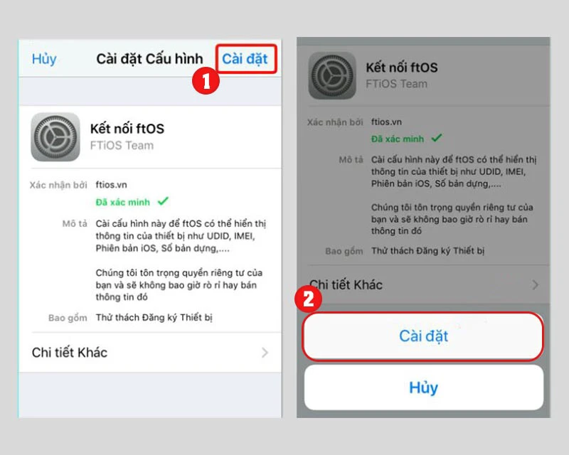 cài đặt ứng dụng
