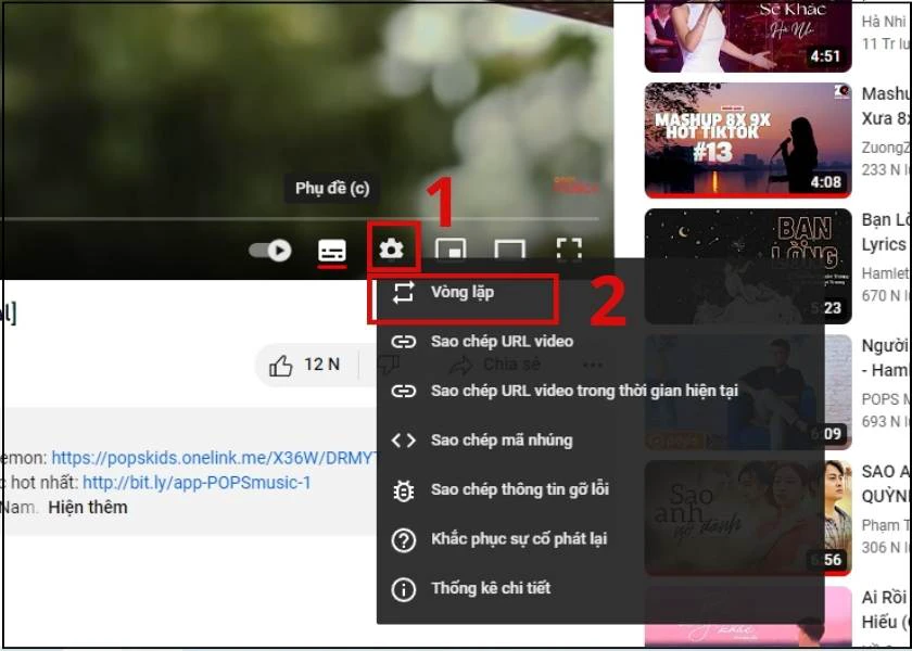 cách tăng lượt xem video bằng tính năng vòng lặp