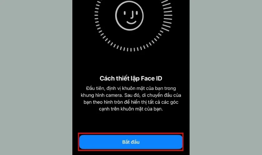 thử thiết lập face id trên iphone để kiểm 