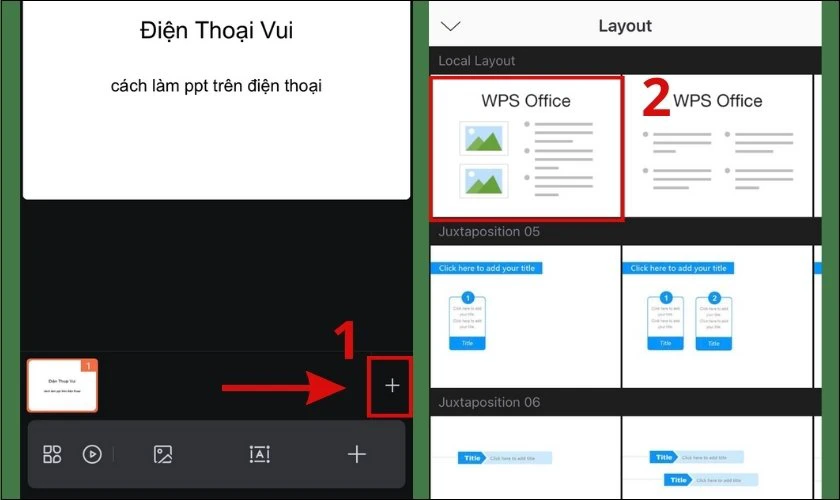 cách tạo slide mới trong powerpoint trên điện thoại