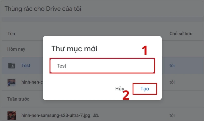cách tạo file mới trên google drive