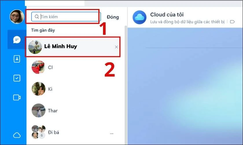 xóa lịch sử tìm kiếm trên zalo pc