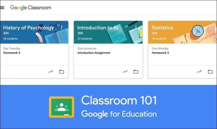 ứng dụng google classroom và chức của google classroom là gì