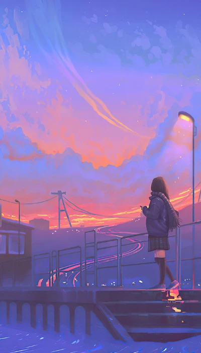 ảnh nền anime rất rất chill