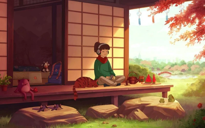 ảnh chill lofi mang đến máy tính