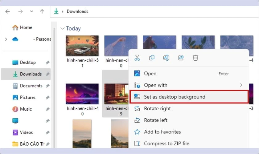 cách download hình nền bên trên máy tính
