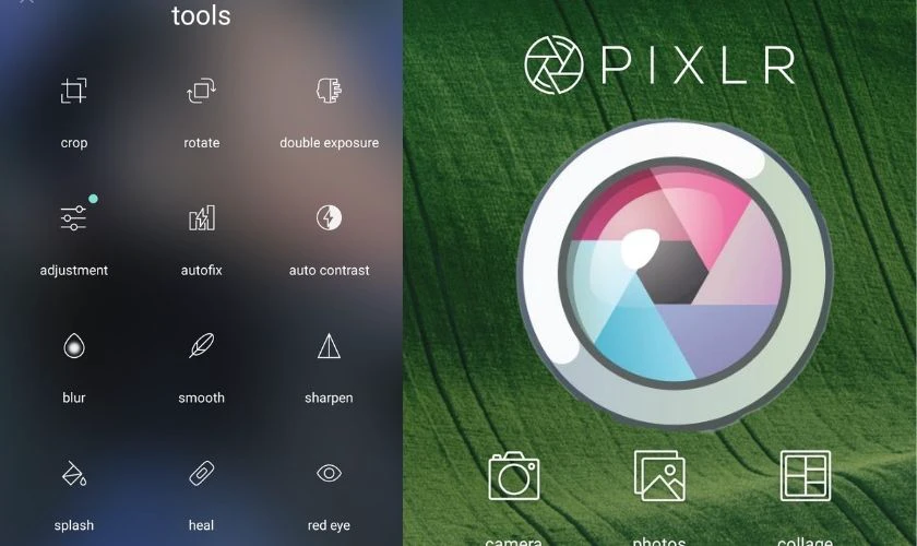 Pixlr là app tăng độ nét ảnh cực tốt