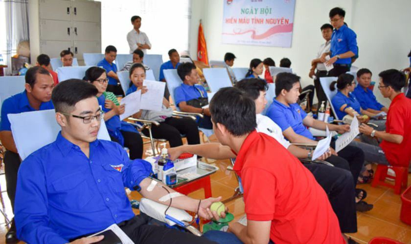 hoạt động hiến máu tình nguyện