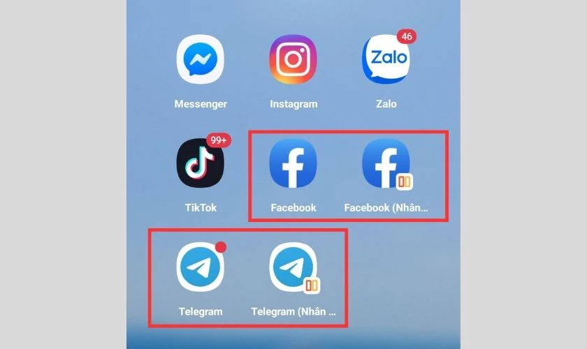 nhân bản ứng dụng trên điện thoại oppo